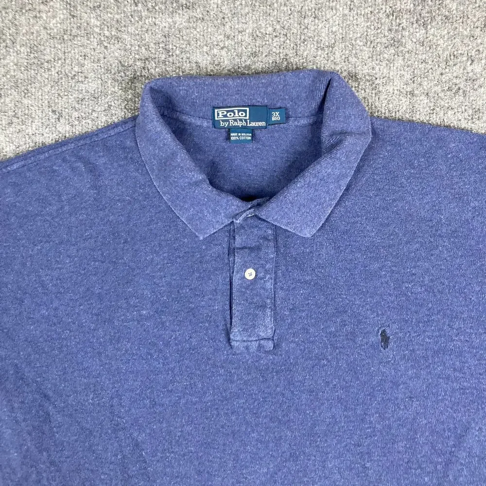 Polo Ralph Lauren Polo‎ Shirt Mens 3X Big Blue Short Sleeve Casual Logo